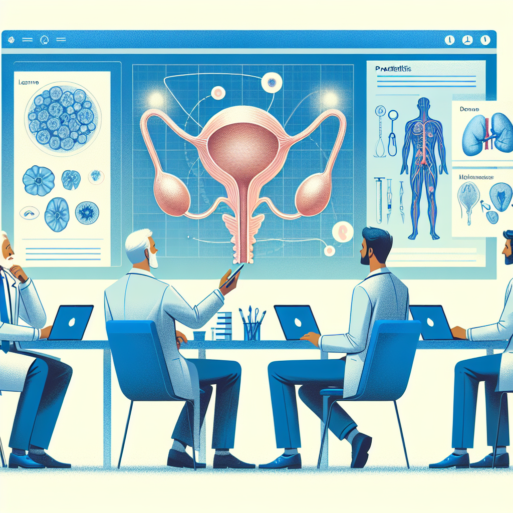 Prostatit türleri ve belirtileri hakkında bilgiler içeren bir illüstrasyon veya grafik.